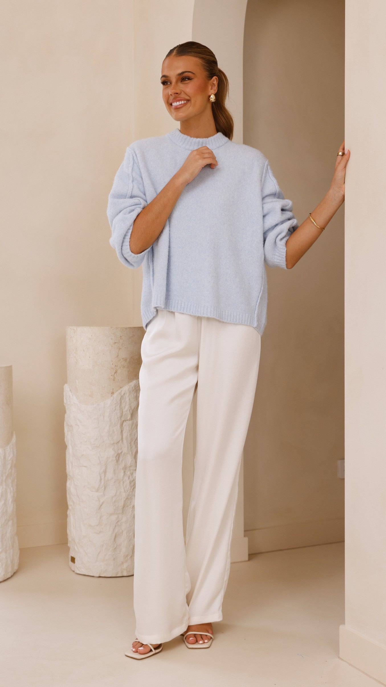 Ally Knit Sweater - Blue
