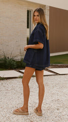 Alaina Oversized Shirt - Indigo Denim