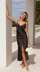 Elsa Midi Dress - Black