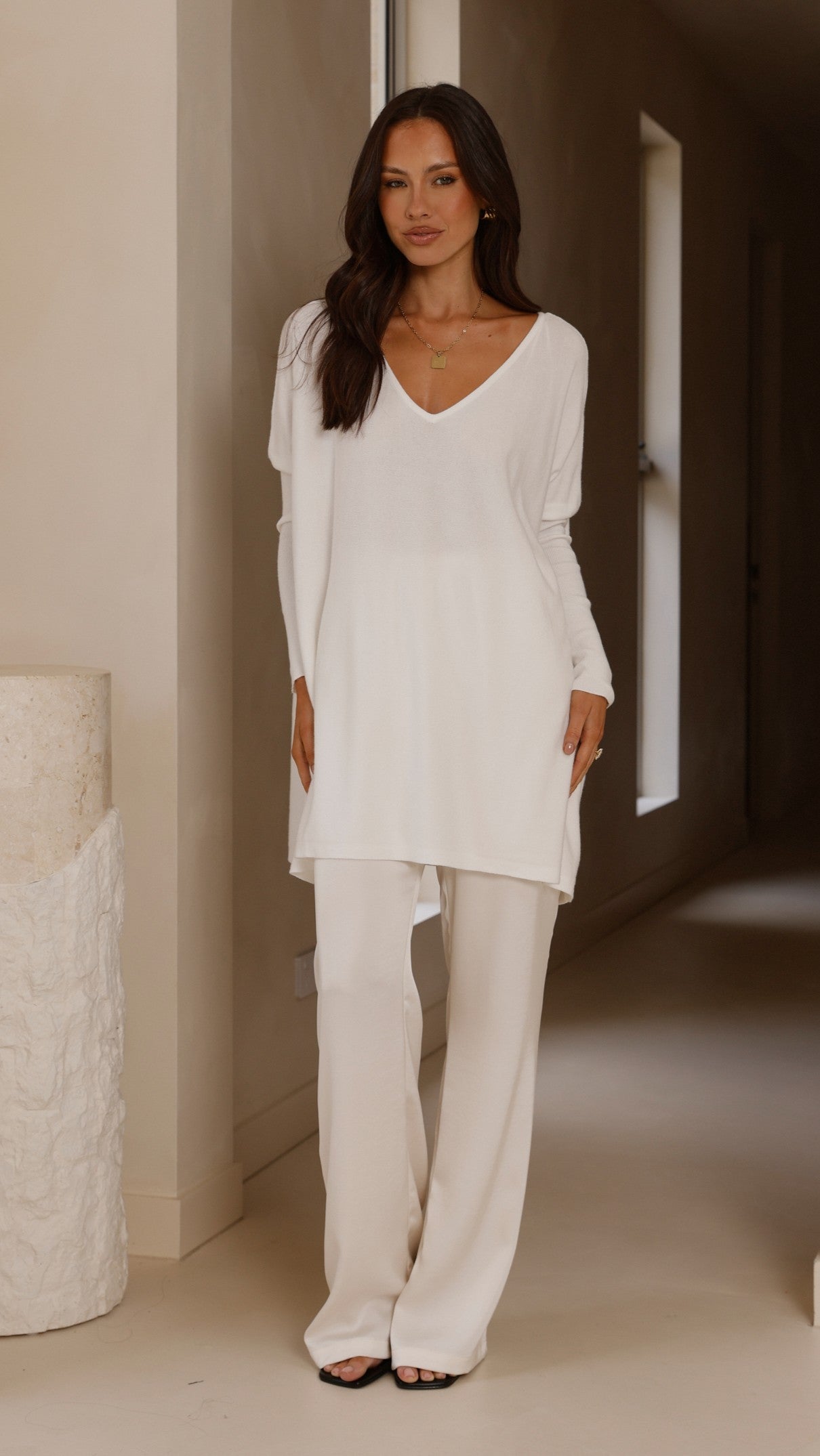 Amalia Knit Top - White
