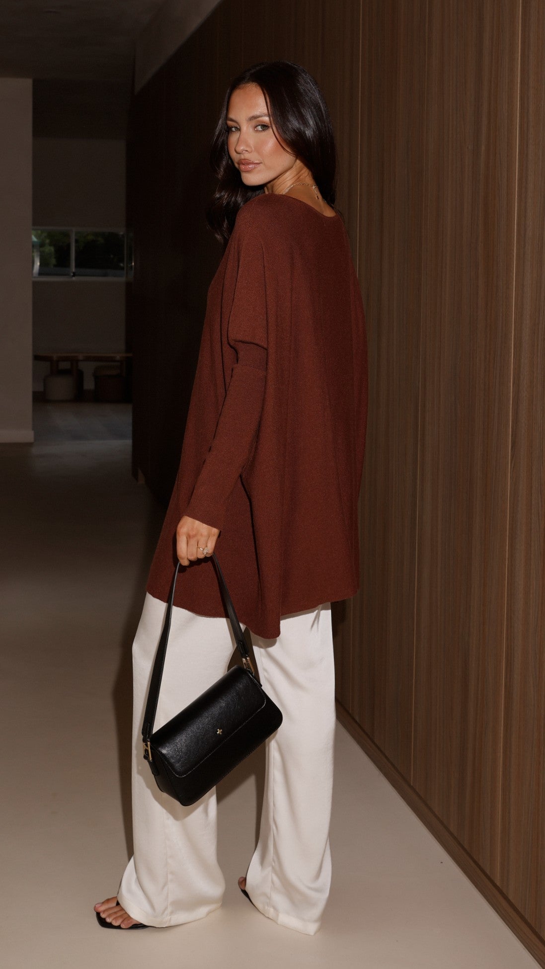 Amalia Knit Top - Chocolate