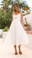 Ginnie Midi Dress - White
