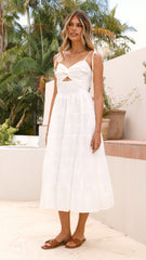 Ginnie Midi Dress - White