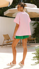 Ciao By Frankie Top and Shorts Set - Pink/Green