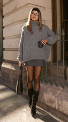 Harita Knitted Sweater - Grey