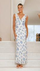 Kamala Maxi Dress - Blue Floral