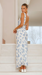 Kamala Maxi Dress - Blue Floral