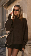 Harita Knitted Sweater - Chocolate