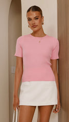 Laylin Ribbed Top - Pink