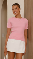 Laylin Ribbed Top - Pink
