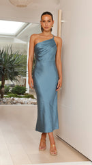Josephina Midi Dress - Steel Blue