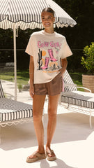 Desert Cowgirl Top and Shorts Set - Beige / Pink