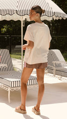 Desert Cowgirl Top and Shorts Set - Beige / Pink