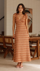 Dela Maxi Dress - Chocolate