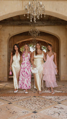 Bryony Halter Neck Maxi Dress - Pink Floral