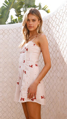 Cartia Mini Dress - Red Bow