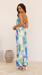 Helenie Maxi Dress - Blue/Green
