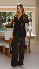 Adley Shirt - Black Lace