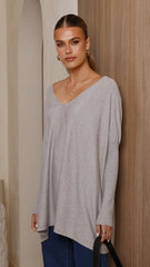 Amalia Knit Top - Grey
