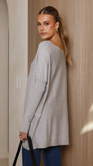Amalia Knit Top - Grey
