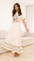 Lainey Maxi Skirt - Peach