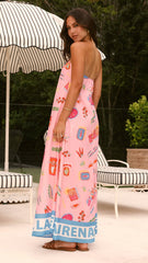 La Sirena Strapless Maxi Dress - Pink Soleil