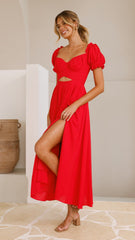 Hulu Maxi Dress - Red