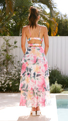 Kelli Maxi Dress - White Floral