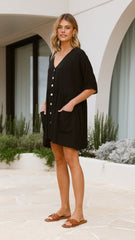 Leah Mini Dress - Black