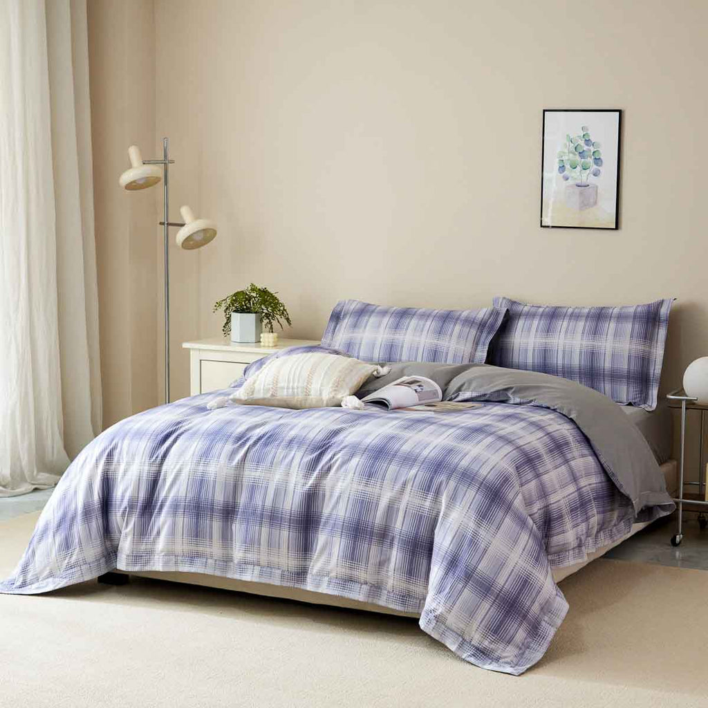 Jasper Plaid Brushed Cotton Fitted Sheet Set