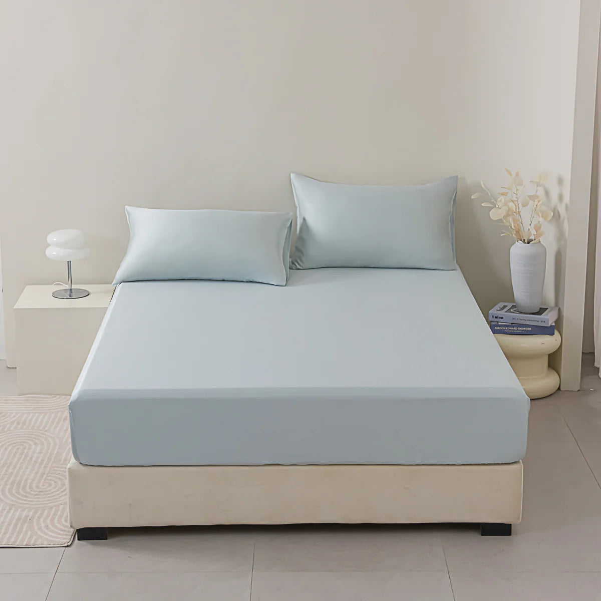 Floating Blue Tencel™ Fitted Sheet