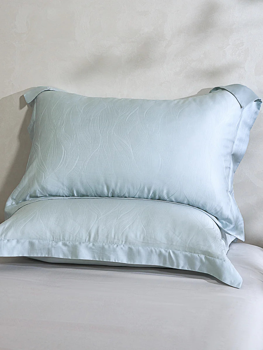 Floating Blue Tencel™ Jacquard Pillow Sham x2P