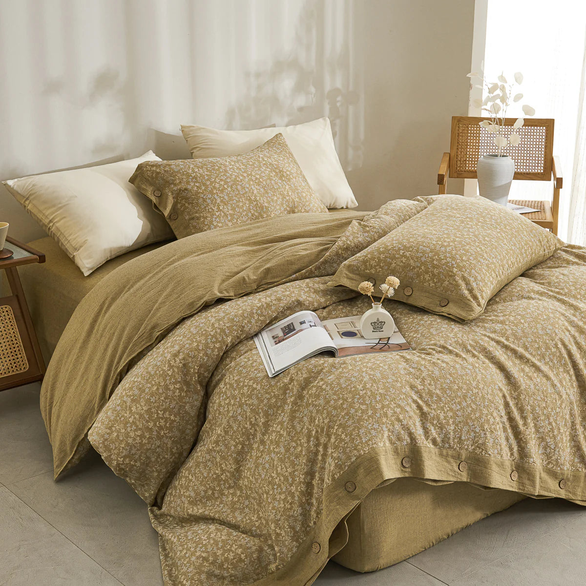 Yelena Classic Cotton Weave Fitted Sheet Set