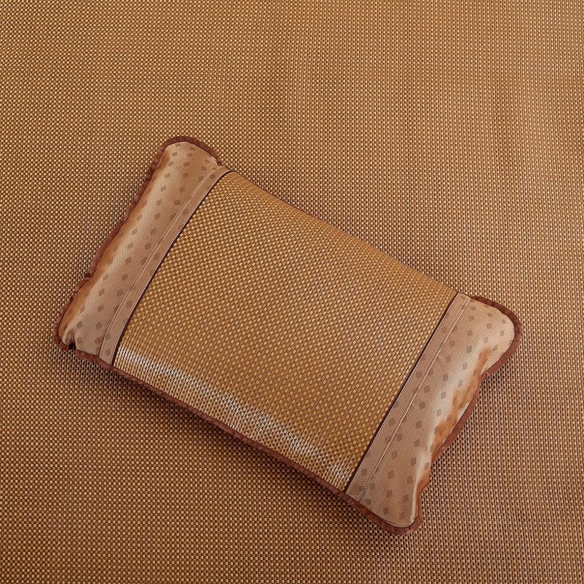 Plaid Bing Si Rattan Pillow Sham