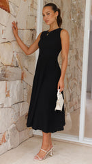 Kaida Midi Dress - Black