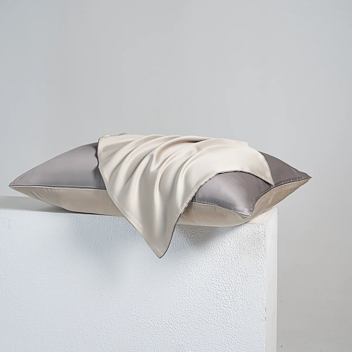 Cloudy Gray Tencel™ Pillow Sham Set