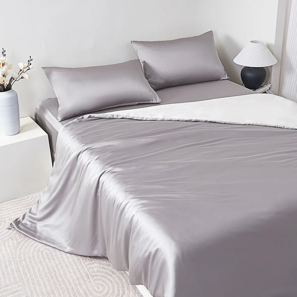 Cloudy Gray Tencel™ Fitted Sheet Set