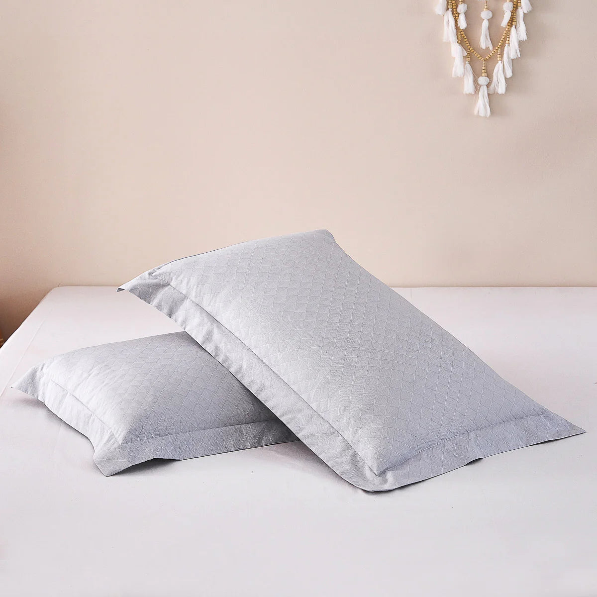 Alpha-Glacier Gray Cotton Pillow Sham