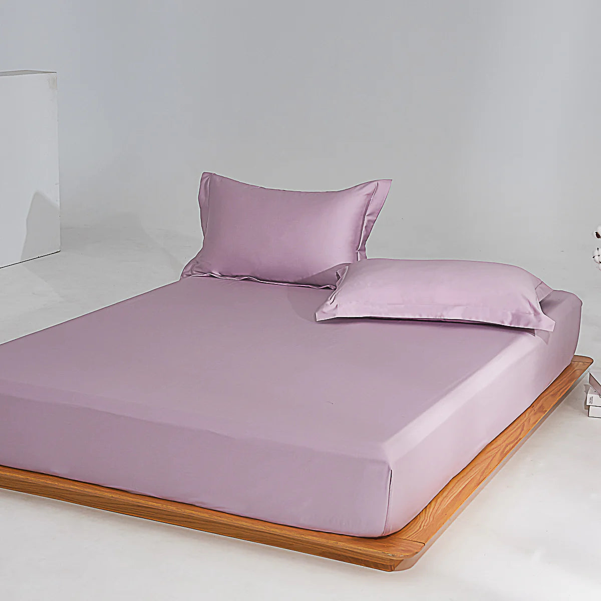 Pearlish Purple Premium Cotton Fitted Sheet