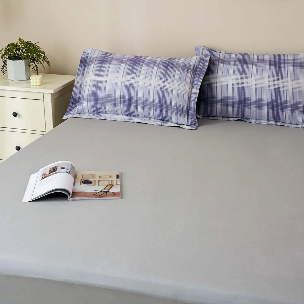 Jasper Plaid Brushed Cotton Fitted Sheet Set