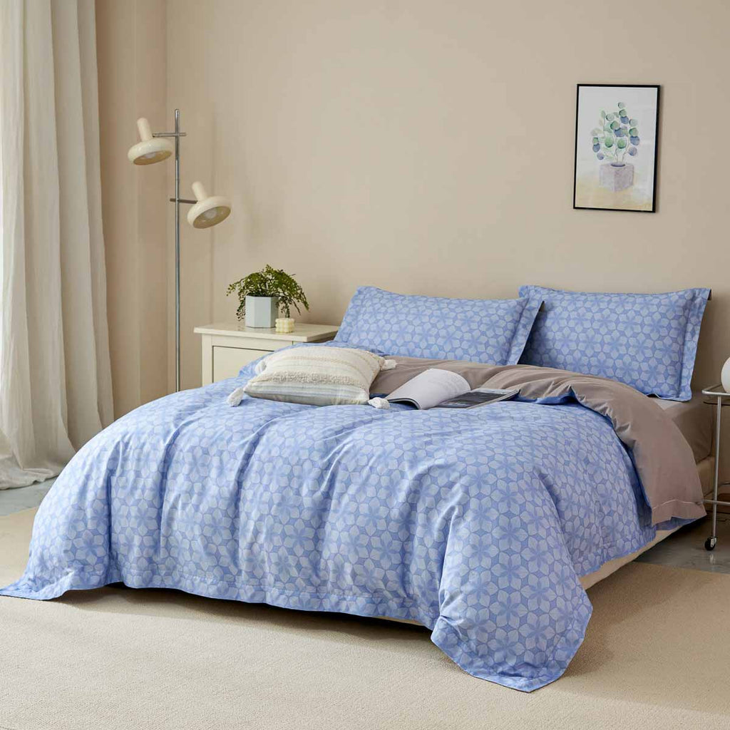 Paloma Pattern Brushed Cotton Fitted Sheet Set