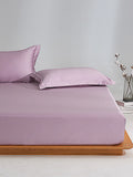 Pearlish Purple Premium Cotton Fitted Sheet