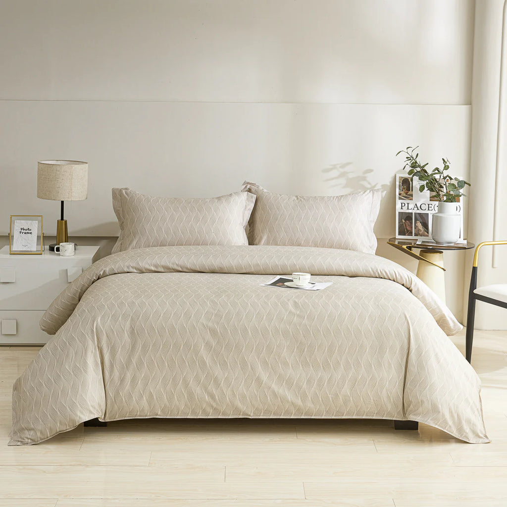 Kamoo Cotton Fitted Sheet Duvet Cover Set