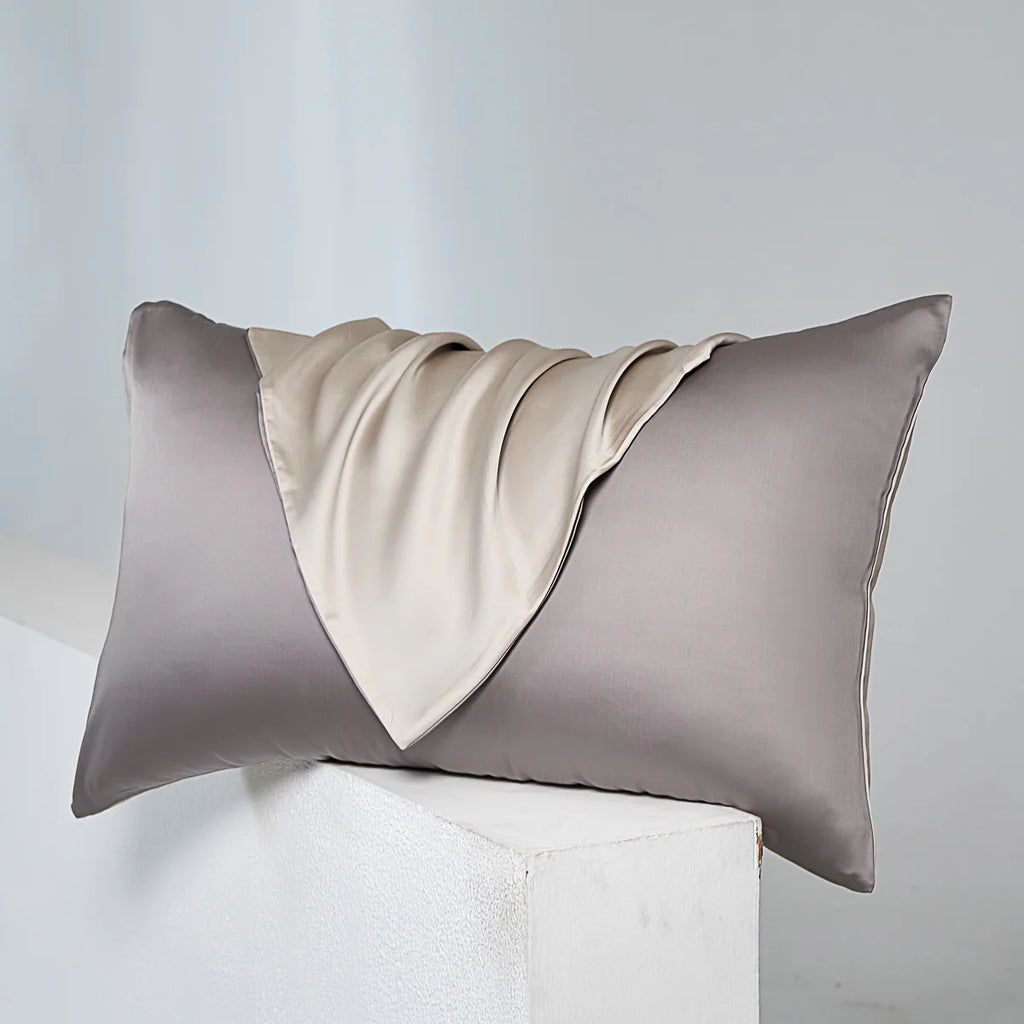 Cloudy Gray Tencel™ Pillow Sham Set