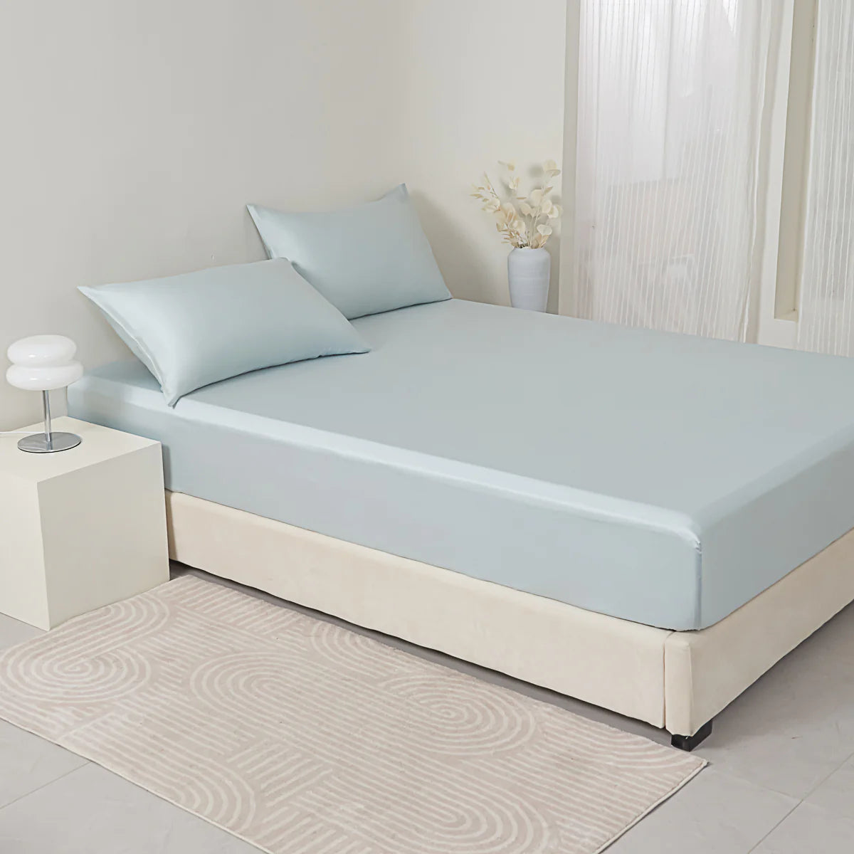 Floating Blue Tencel™ Fitted Sheet