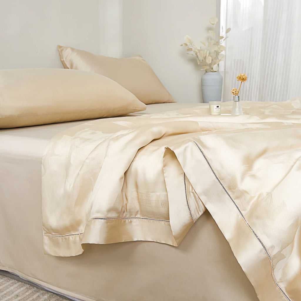 Phantom Gold Tencel™ Jacquard Light Comforter