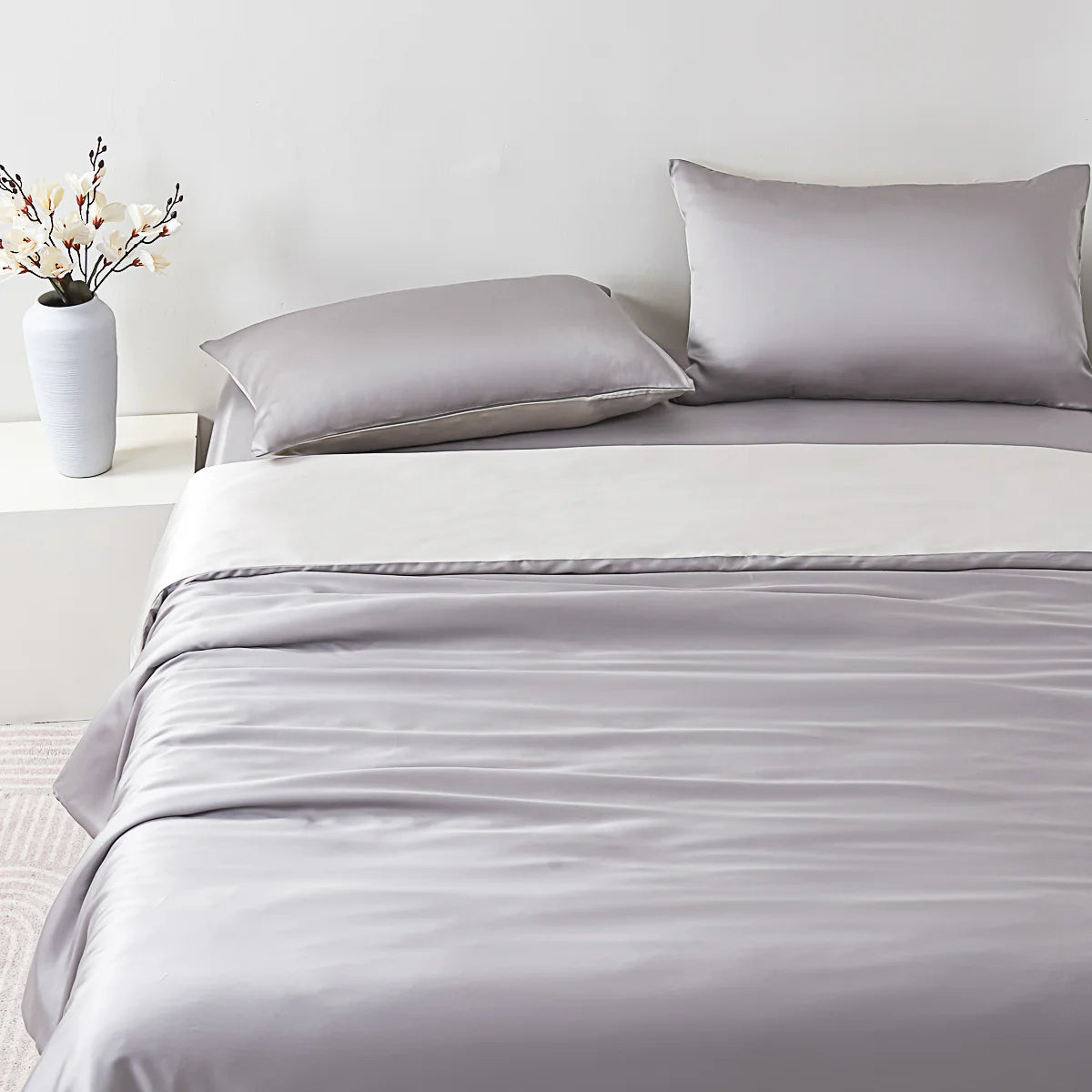 Cloudy Gray Tencel™ Fitted Sheet Set