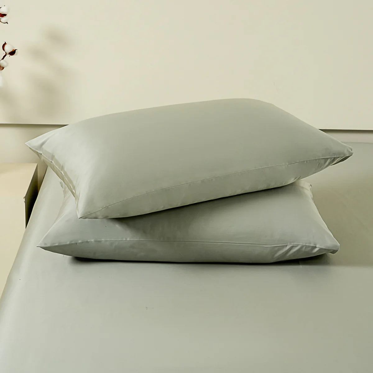 Sunny Green Premium Cotton Standard Pillow Sham x2p
