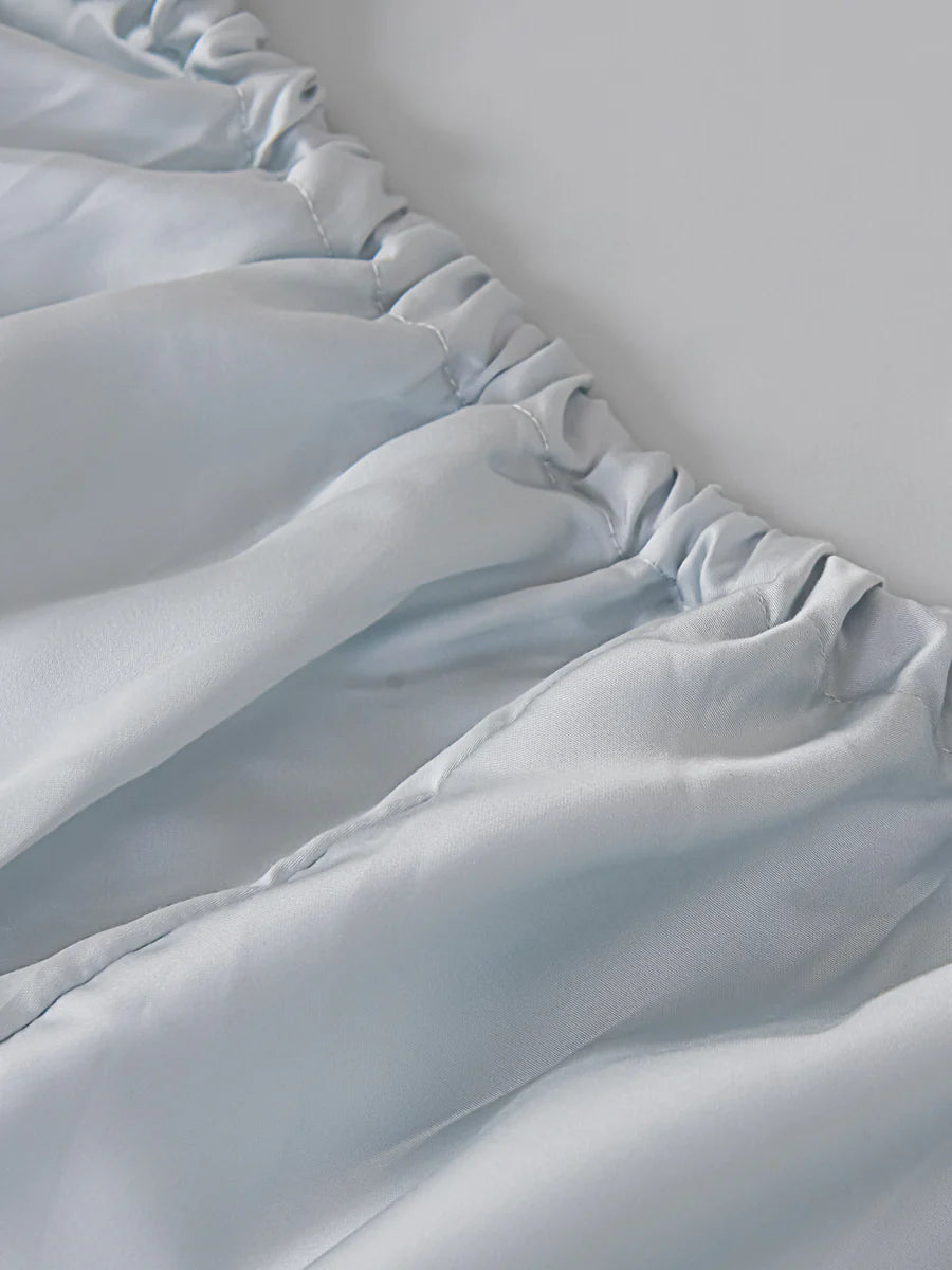 Floating Blue Tencel™ Fitted Sheet