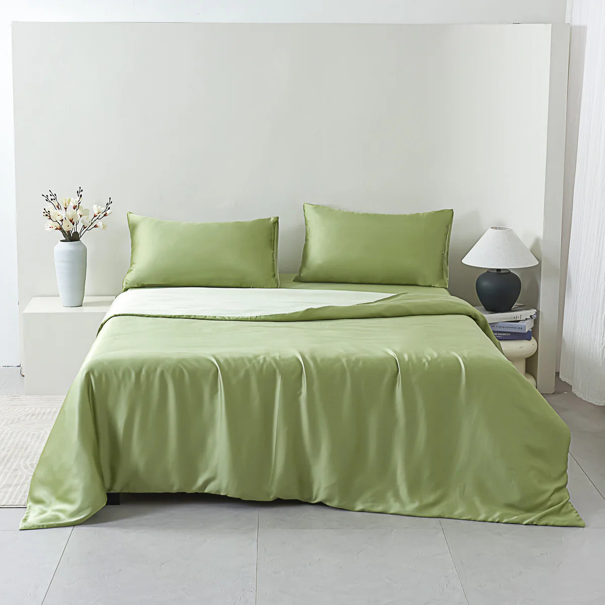 Glaze Green Tencel™ Fitted Sheet Set